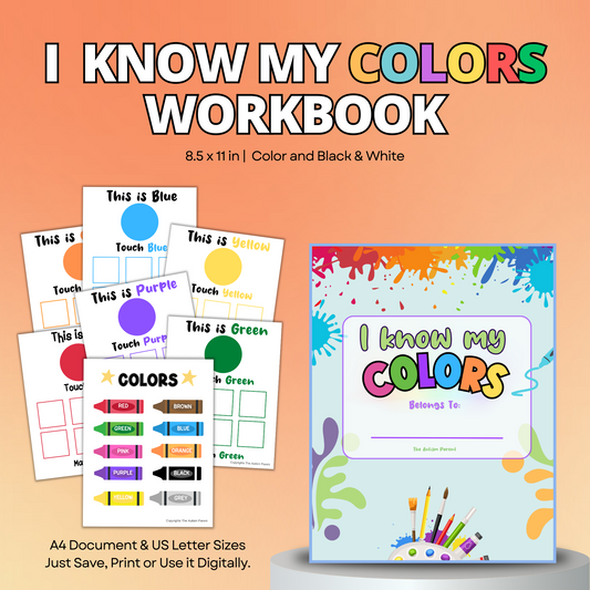 I Know My Colors Toddler/Preschool Ages 1 and up, Busy Book